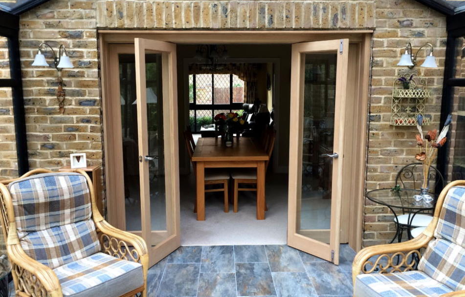 Partially Open Inspire 8ft Bifold Doors