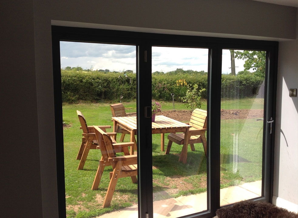 Bespoke size side closed Supreme aluminium bifold doors