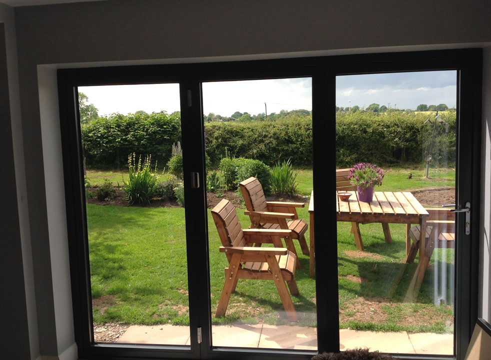 Bespoke size closed Supreme aluminium bifold doors