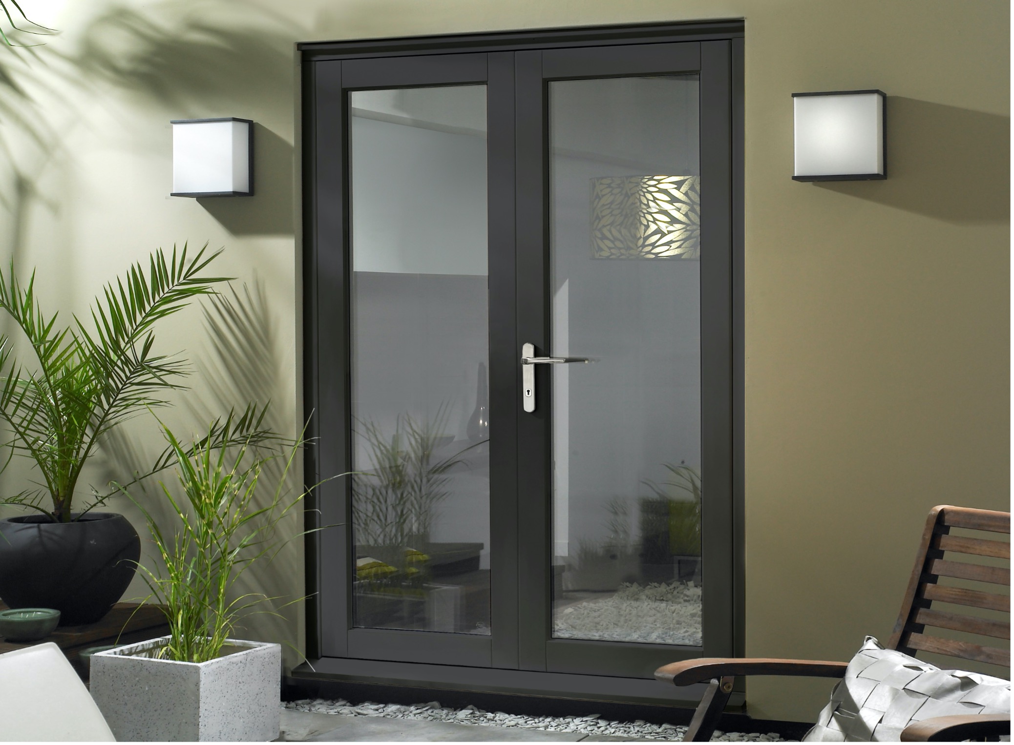 Black french door