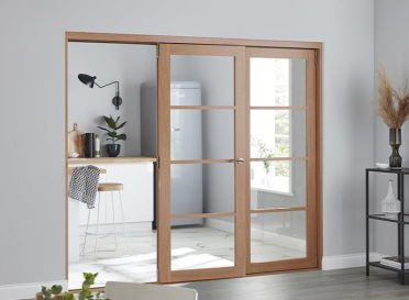 Edge internal bifold door