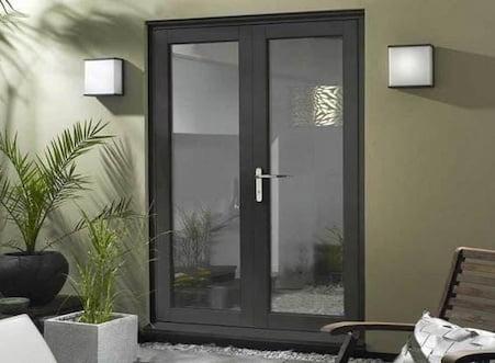 Black External Vufold French Doors Closed