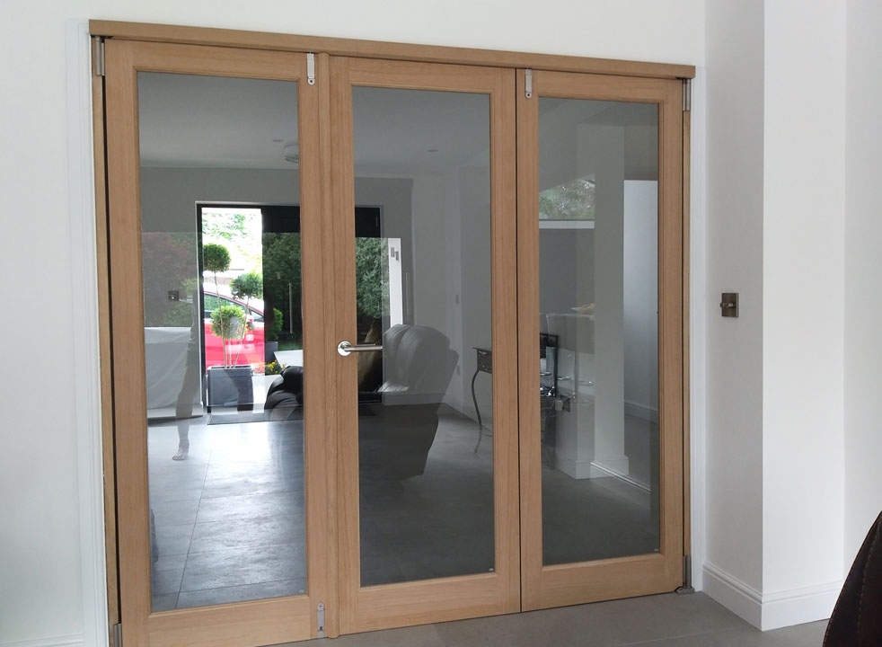 Closed view of Inspire 2.1M Internal Bifold doors