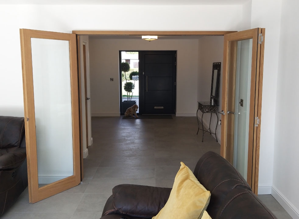 Wide open Inspire 2.1M Internal Bifold doors