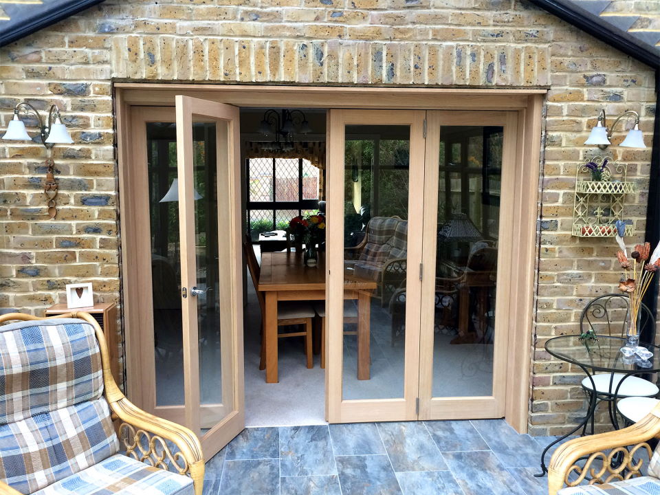 Access Door Open on an 8ft Inspire Bifold Door