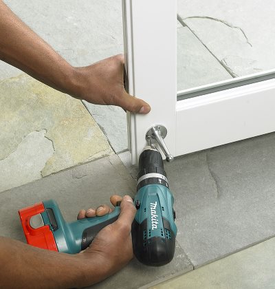 Installation of the chrome door stop