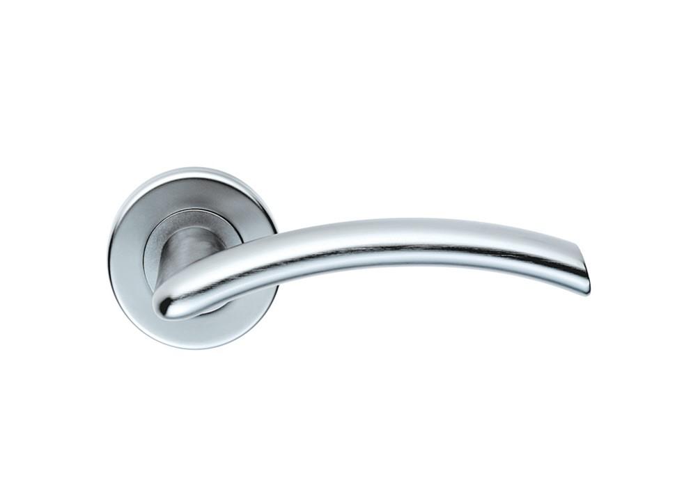 Satin chrome curved lever