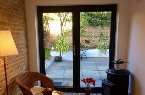 1.8m Grey Aluminium French door set