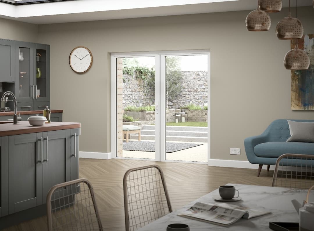 Vufold White Status French Doors