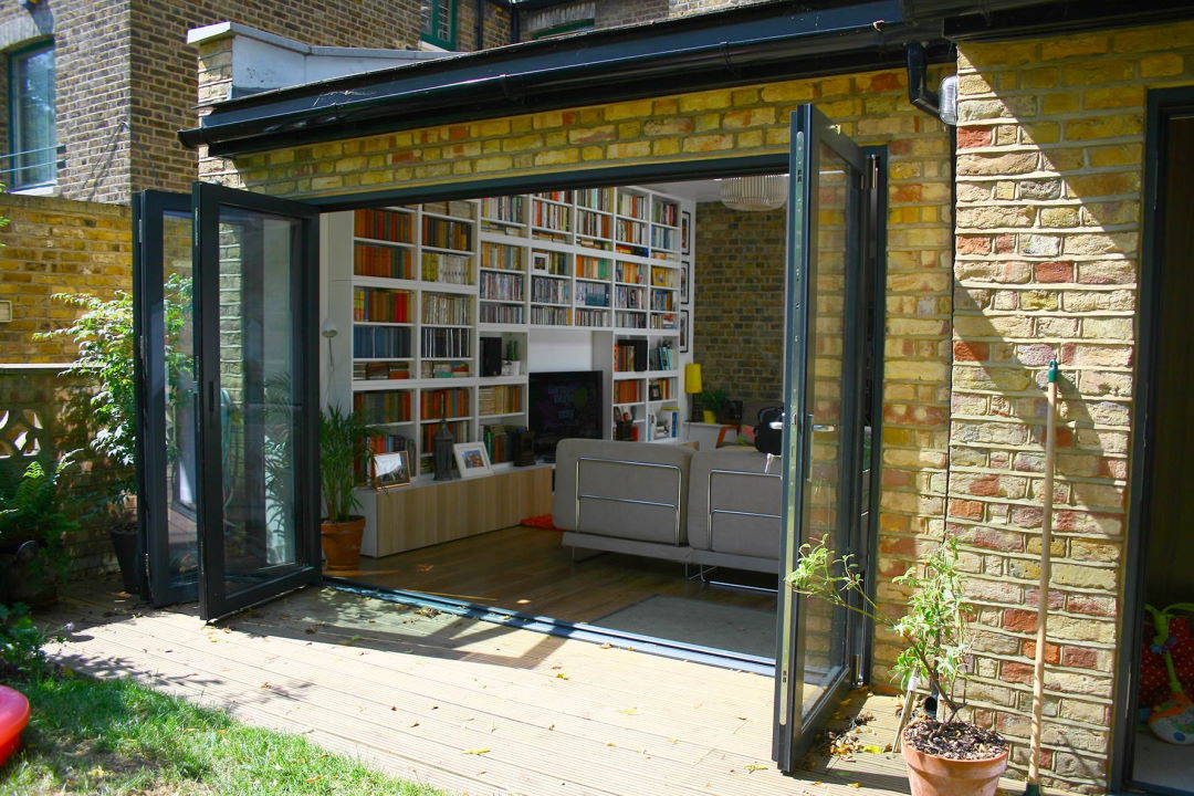 Outside Open 3.6M Supreme Aluminium Bifold Doors