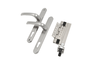 Satin nickel handles and hardware