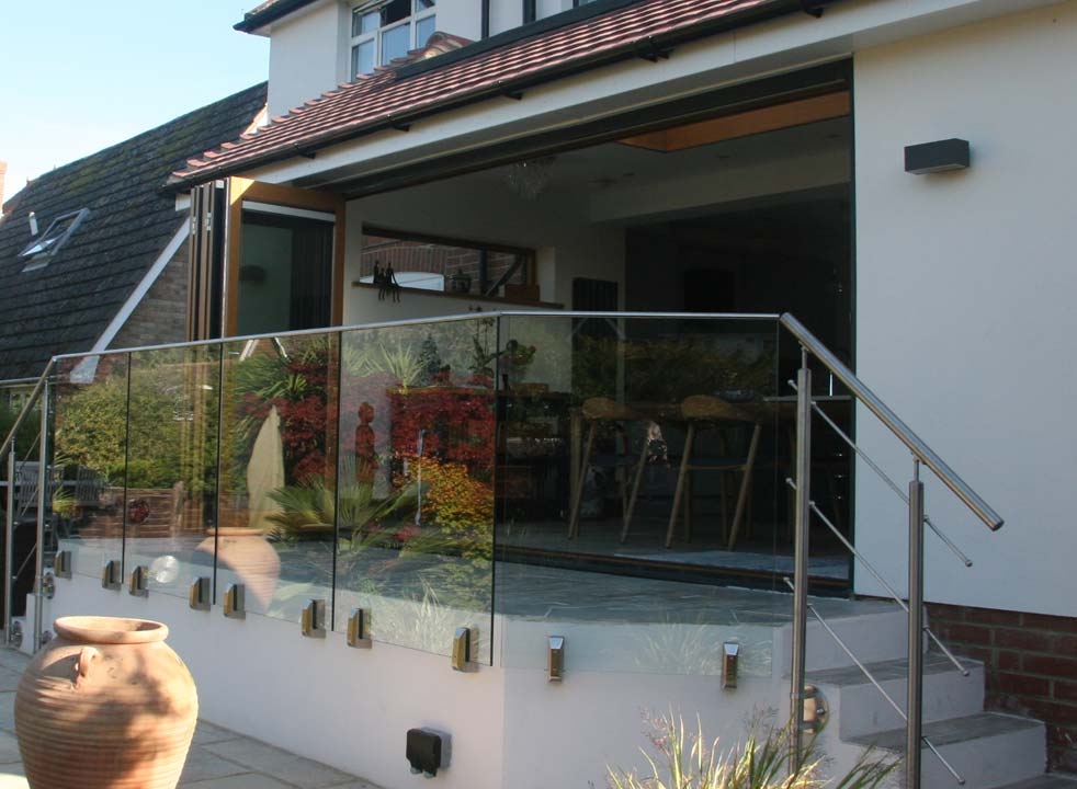 Ultra Alu-Clad 4.2M External bifold doors Open side view