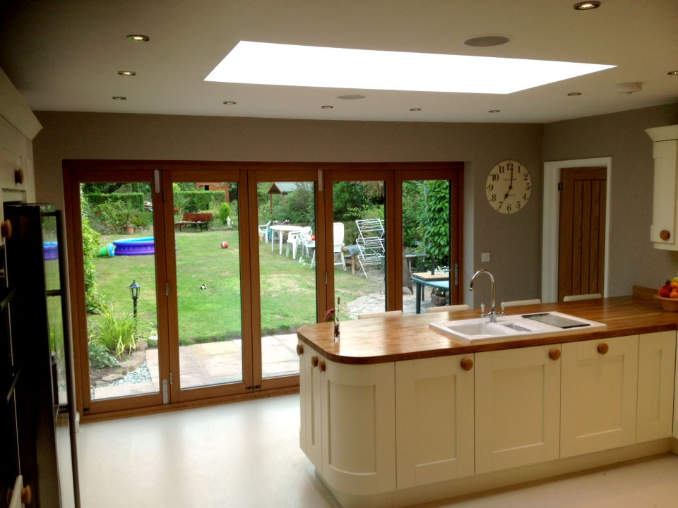 Inside view of an Ultra 12ft Bifold doors