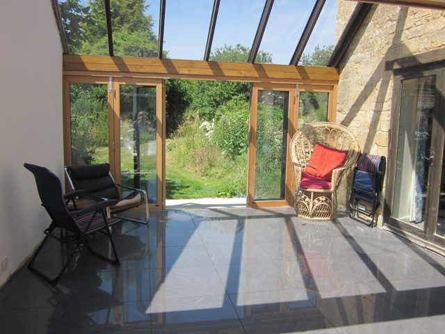 Inside view of a set of Ultra Bifold Doors