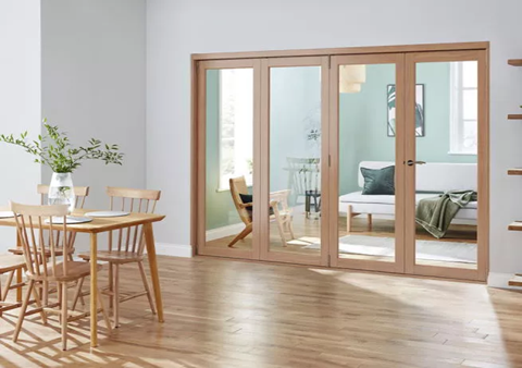 Oak bifold doors