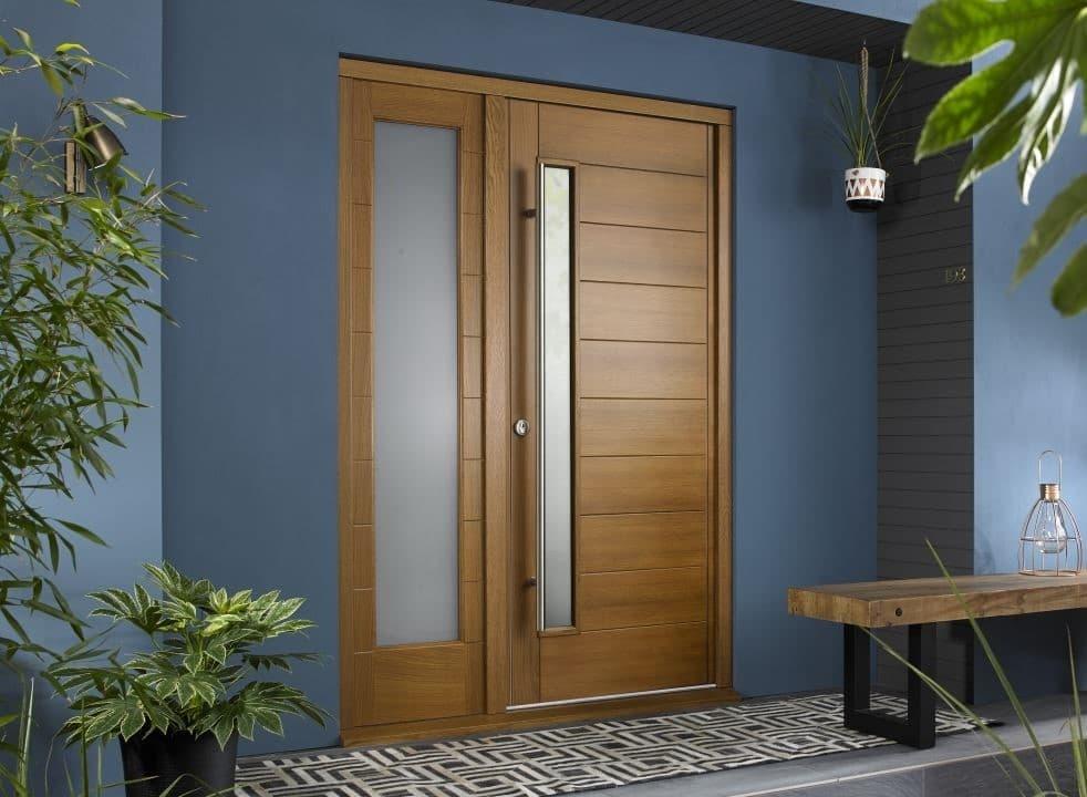 Wooden front door