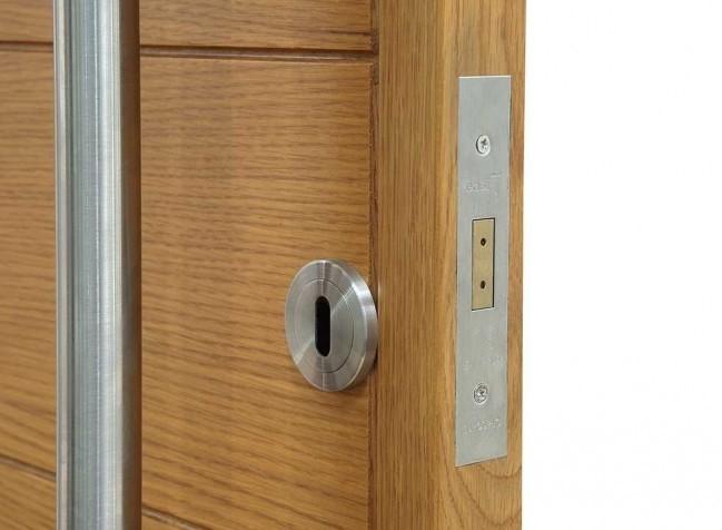 Wooden front door lock